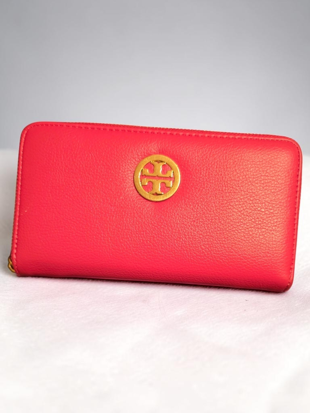 Tory Burch Pink Zip-Around Leather Wallet